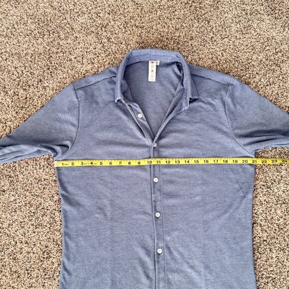 State & Liberty THE DYLAN SKY BLUE PIQUE BUTTON DOWN SHIRT Long Sleeve Dress Men - Picture 8 of 14